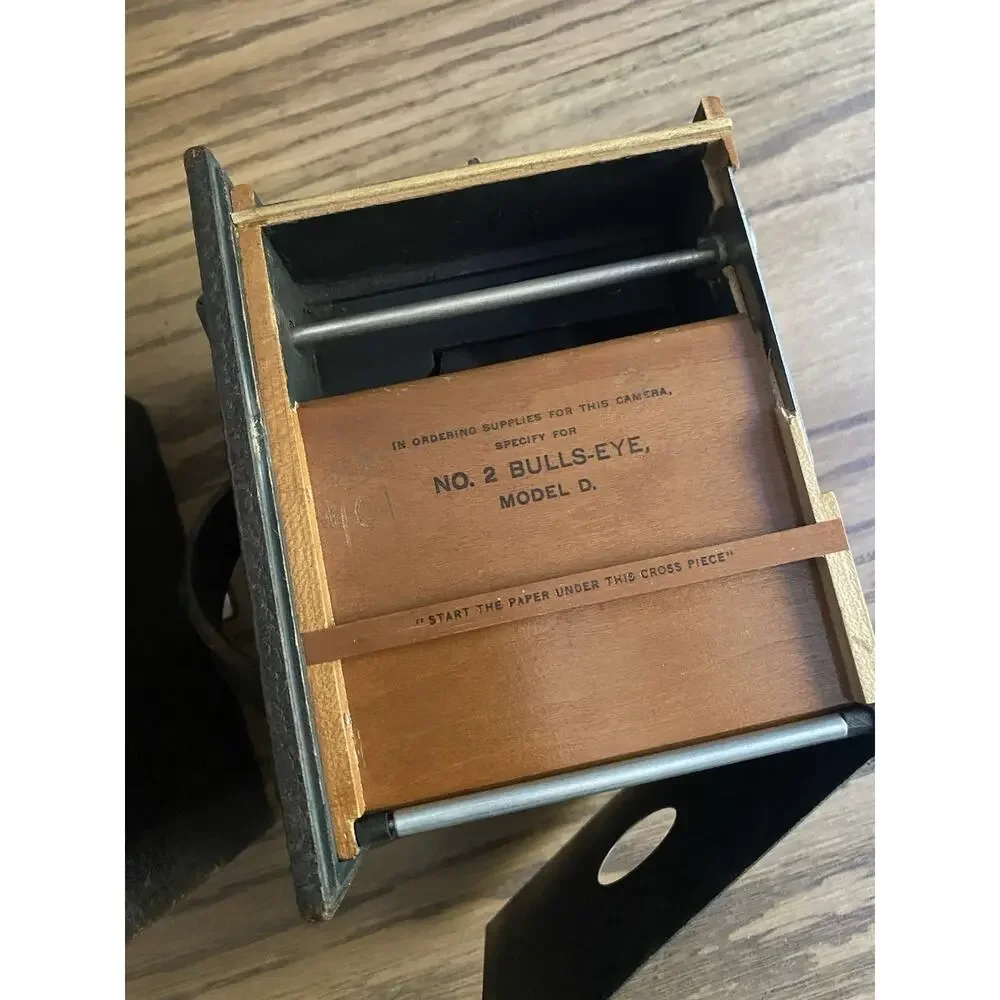 Antique 1800s Kodak No. 2 Bullseye Model D Box Camera Wood Working Shutter